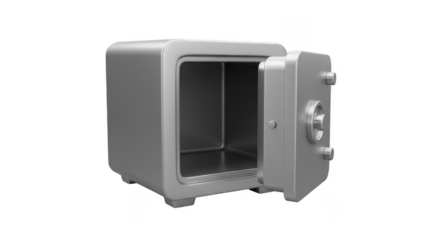 Open Metal Safe Steel Bank Security Money Wealth Transparent Background