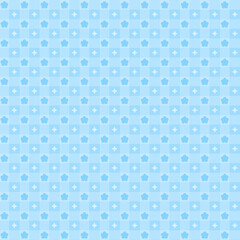 Blue Gingham Floral and Star