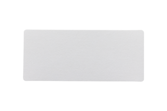 blank white paper sticker label isolated with clipping path on white background - Powered by Adobe