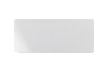 blank white paper sticker label isolated with clipping path on white background