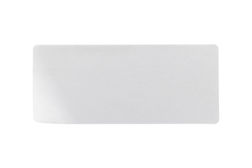 blank white paper sticker label isolated with clipping path on white background