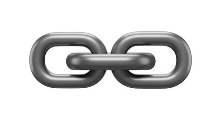 Obraz premium Metal Chain Link Connection Strength Security Transparent Background