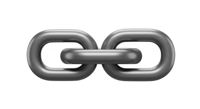 Metal Chain Link Connection Strength Security Transparent Background