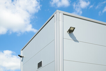 Warehouse building with led light