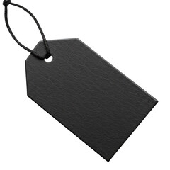 Metallic Black Sparkle Price Tag Label Isolated Background Element