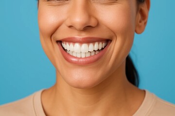 Obraz premium A Radiant Smile Captured in Detail