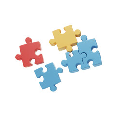 Teamwork Puzzle Illustration Solving Connection Business Concept