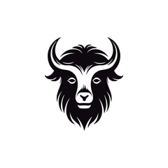 Fototapeta premium Cute Cartoon bull outlined for coloring book isolated on a white background.