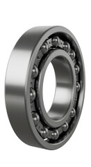 Obraz premium Detailed Chrome Steel Ball Bearing on Transparent Background