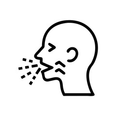 Smoker's cough icon transparent background 