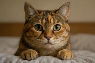 A Tabby Cat's Quiet Contemplation