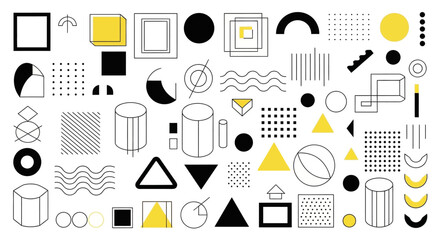 Abstract Graphic Design Pattern with Geometric Shapes