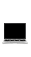 Fototapeta premium Realistic Laptop Computer With Silver Body And Blank Screen Illustration