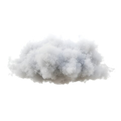Realistic Fluffy White Cloud Isolated on Transparent Background Illustration