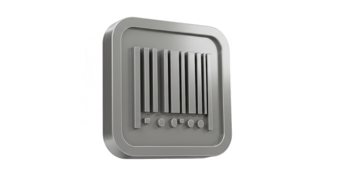 Silver Barcode Scan Illustration Label Price Product Tag for Business