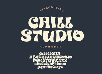 70s retro groovy alphabet letters font and number. Typography decorative fonts vintage concept. Inspirational slogan print with hippie symbols for graphic tee t shirt logo. vector illustration