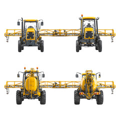 Isolated High-Quality Photo-Realistic crop sprayer arranged digital artwork, commercial stock asset, ideal for video overlays and web banners, creative projects, professional graphics