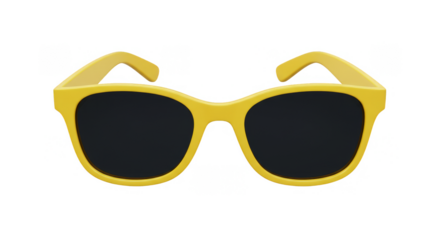 Isolated Yellow Sunglasses Fashion Accessory for Summer Protection