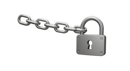 Metal Padlock Chain Security Illustration Data Protection Privacy