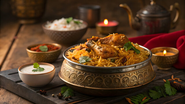 Royal chicken dum biryani in shahi style