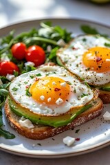egg and avocado sandwich for breakfast
