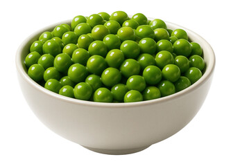 A biodegradable carton of organic green peas with a minimalist design and eco-friendly labeling