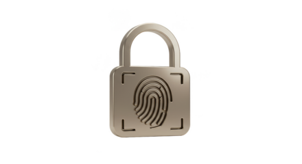 Fingerprint Padlock Security Access Protection Privacy 3D Illustration