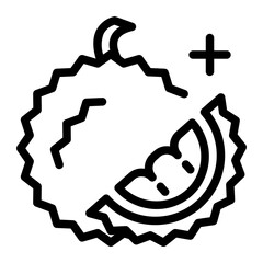 This Durian icon is suitable for Indonesian culture, etc.