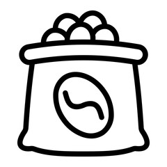 This Coffee bean icon is suitable for Indonesian culture, etc.