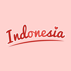 Indonesia lettering typography