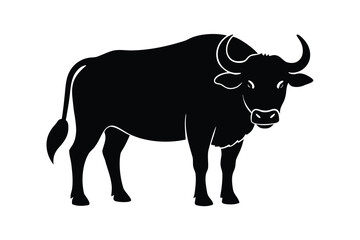 buffalo standing vector icon