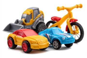 Fototapeta premium Assorted plastic toy vehicles