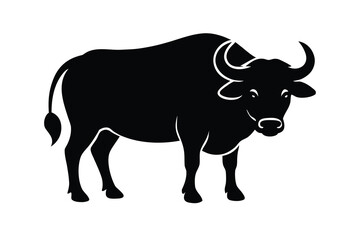 buffalo standing vector icon