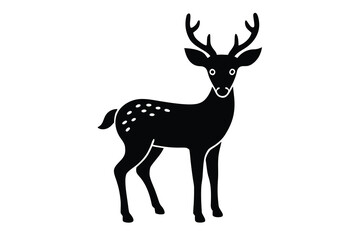 deer standing vector icon