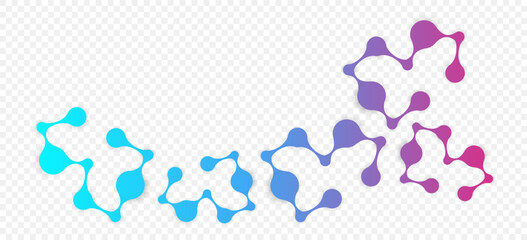 Molecular structure DNA, atom, neurons. Medical, technology, chemistry, science background. Science concept for your design. Connected lines with dots. Vector illustration.