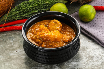 Indian cuisine - spicy chicken curry