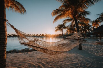 Sunset hammock relaxation