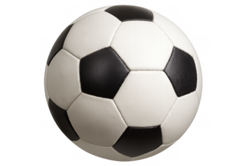 Soccer ball spinning on a transparent background, ideal for enhancing sports-themed projects and adding dynamic energy to designs