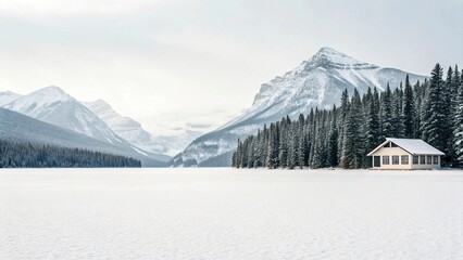 Beautiful winter landscape in Banff National Park, Alberta, Canada