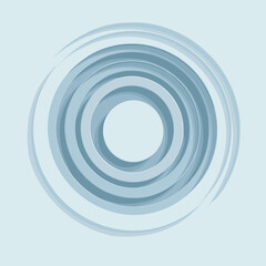 Obraz premium Concentric circles in shades of blue, conceptual image for backgrounds