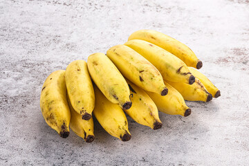 Mini yellow banana fruit heap