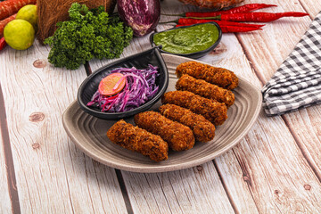 Indian minced meat kebab kofta