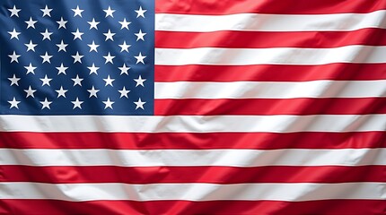Naklejka premium The american flag waves proudly in the wind