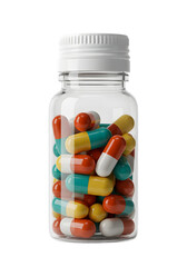 Illustration Pills Bottle with Transparent Background Capsules and Medicine