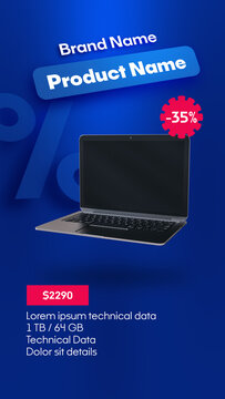 Discount Sale Product Promo Animation | Vertical Presentation Template for Social Media Stories and Online Store