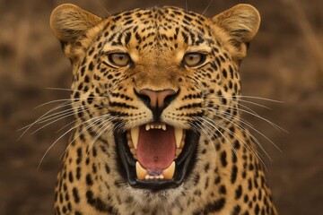 Fototapeta premium A Leopard's Intense Gaze