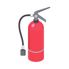 Red Fire Extinguisher Illustration on Transparent Background