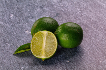 Ripe green sour lime citrus