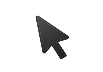 Isolated Black Cursor, Pointing Digital Interface Tool