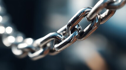 Obraz premium Close Up of Metal Chain Links